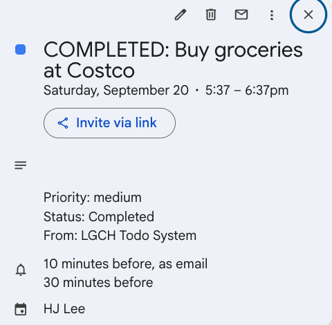 Complete Todo Calendar Sync Test Result