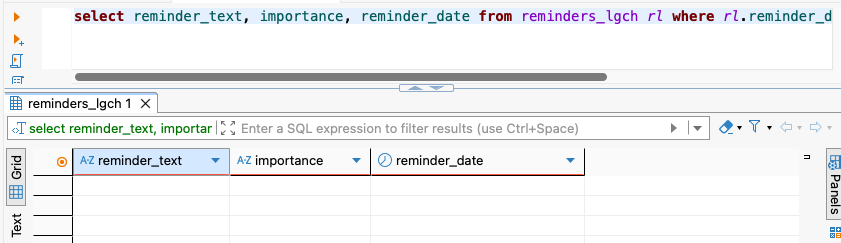 Delete Reminder Database Test Result